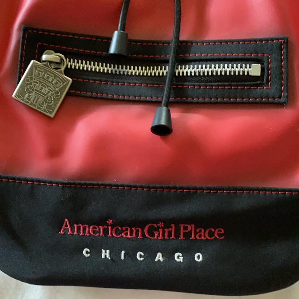 Red American Girl backpack Style handbag